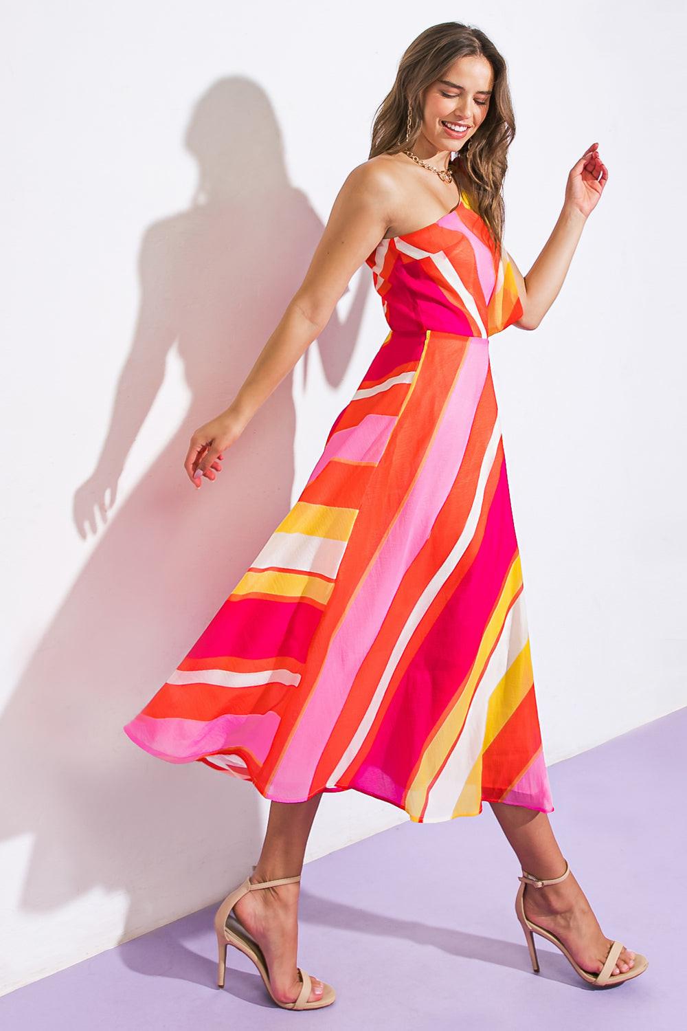 Sweeten the Day Woven Midi Dress from KADOU Boutique