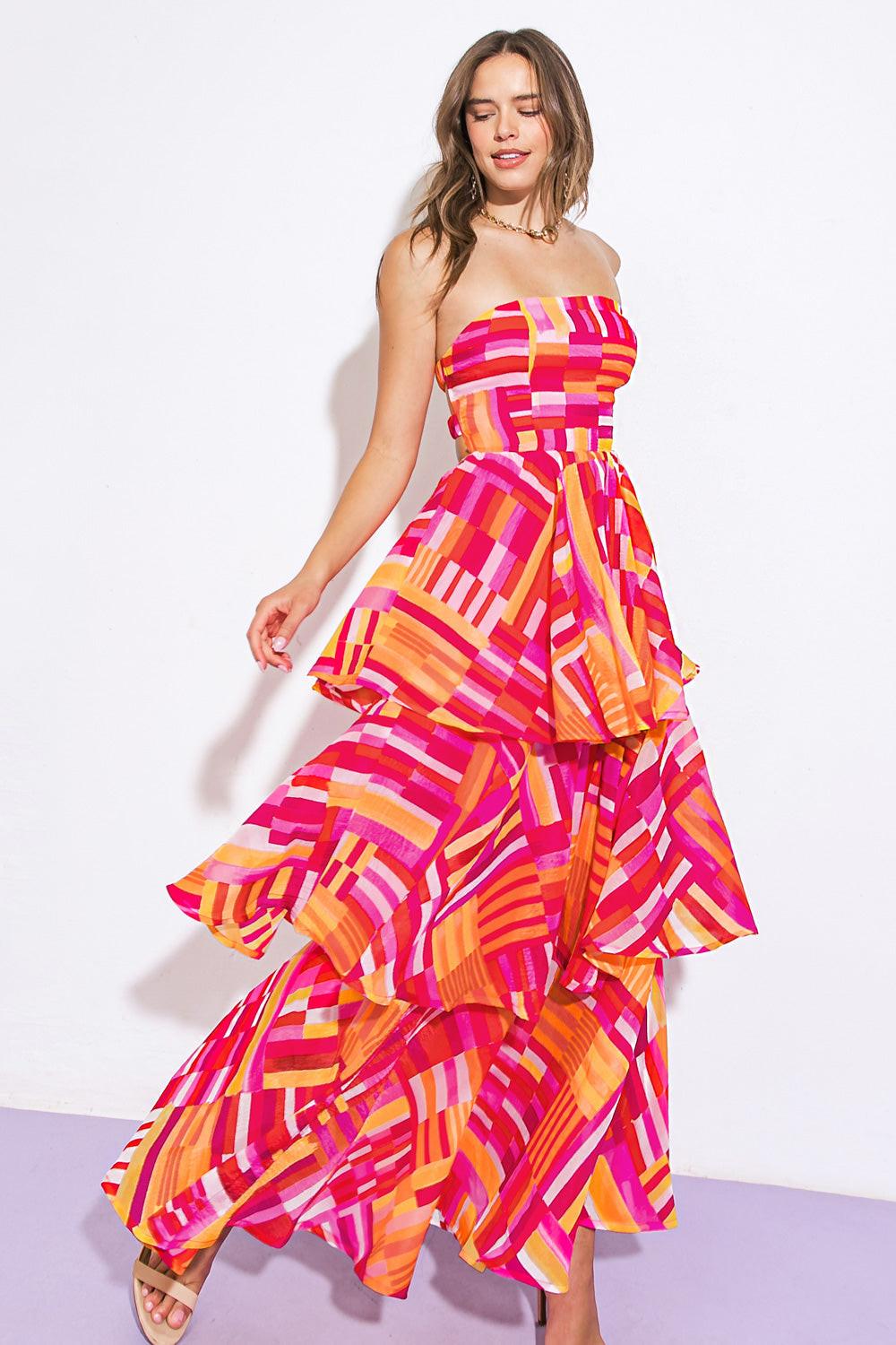 Evening Breeze Woven Maxi Dress from KADOU Boutique