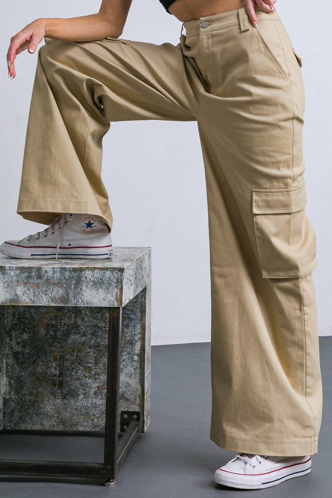 Adorable Posh Woven Cargo Pants from KADOU Boutique