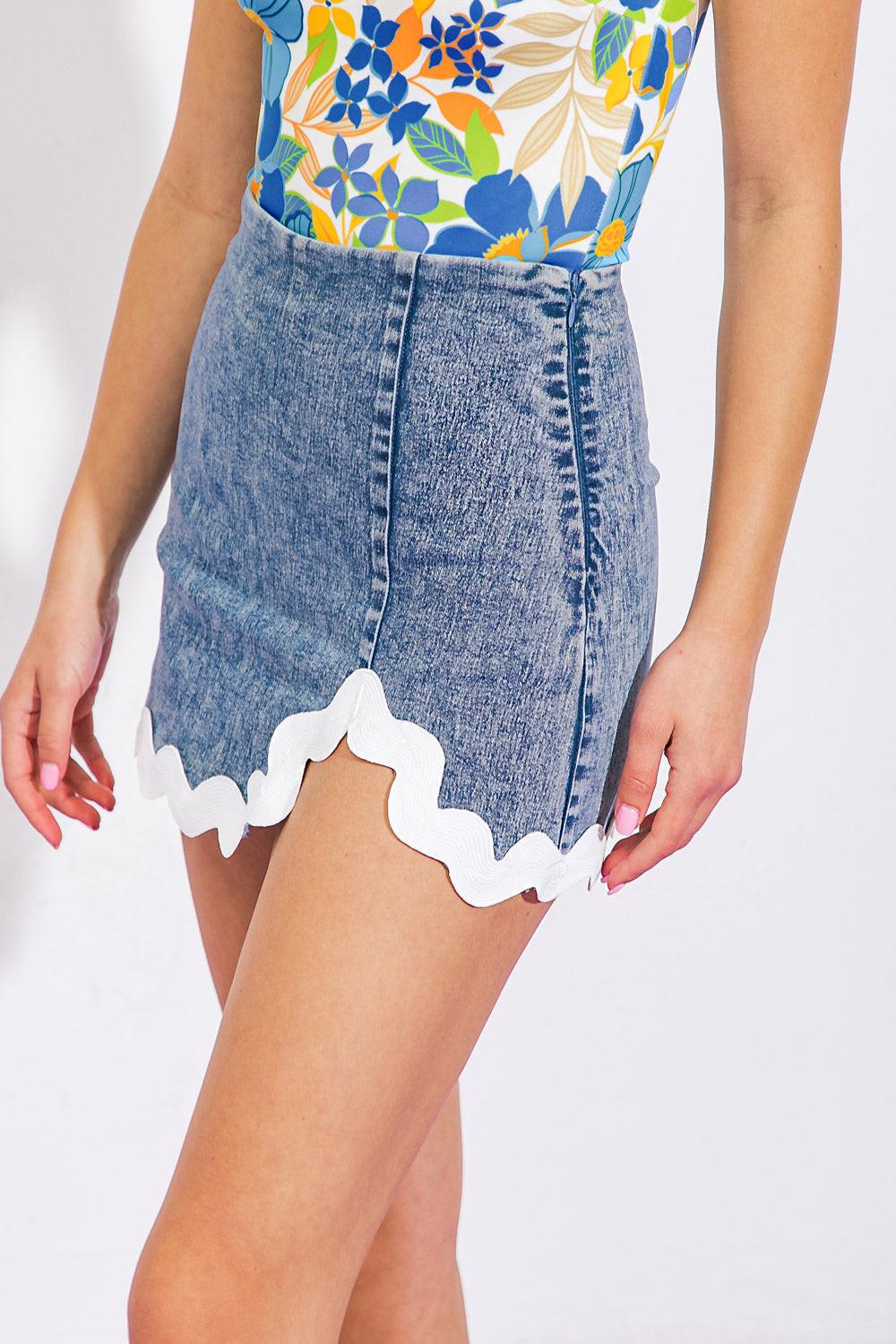Wynwood Walls Denim Skort from KADOU Boutique