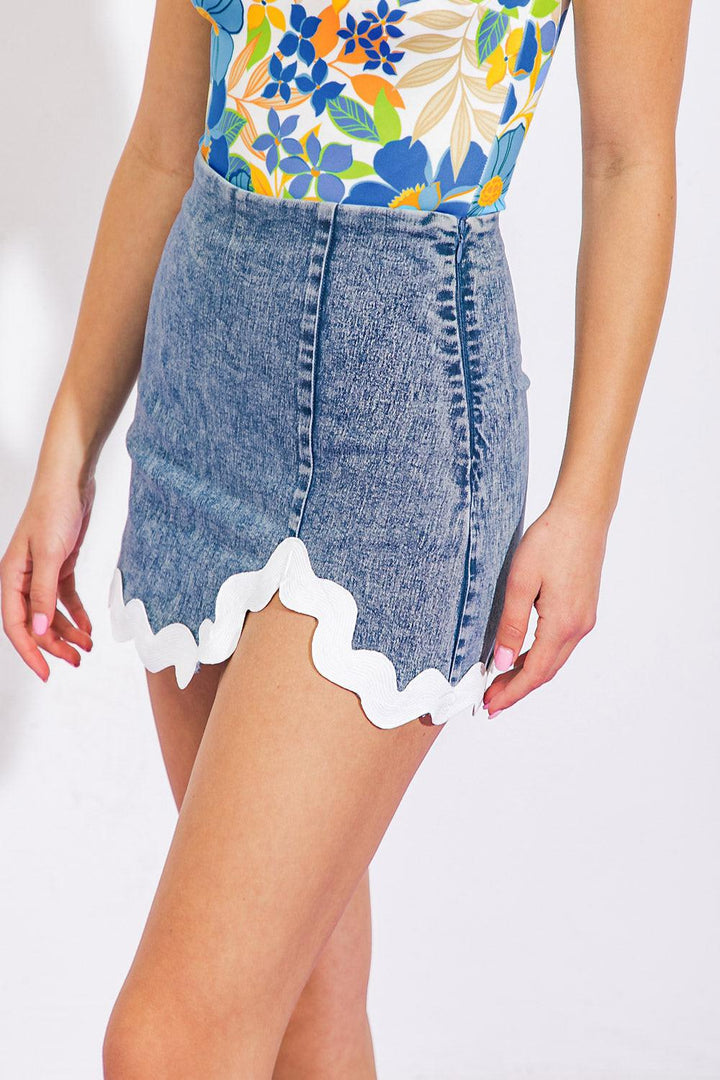 Wynwood Walls Denim Skort from KADOU Boutique