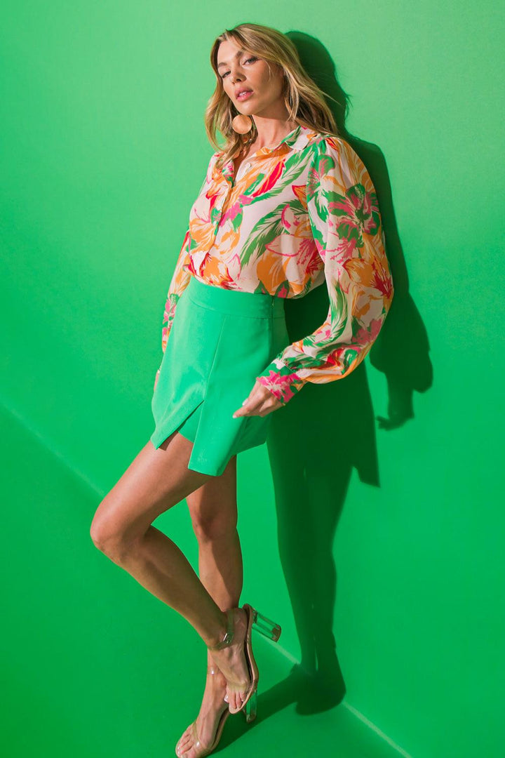 Born to Sparkle Button Down Woven Top from KADOU Boutique