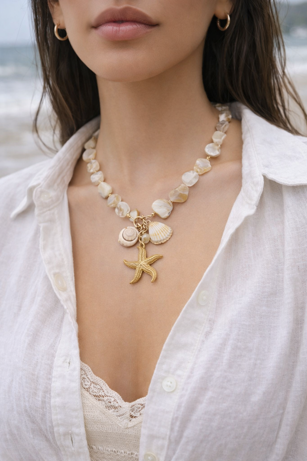 Seaside Charm Necklace from KADOU Boutique