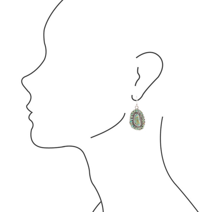 Sedona Blue Turquoise and Sterling Silver Earrings