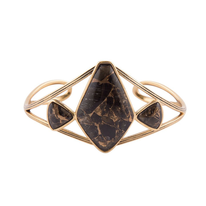 Shungite and Bronze Cuff