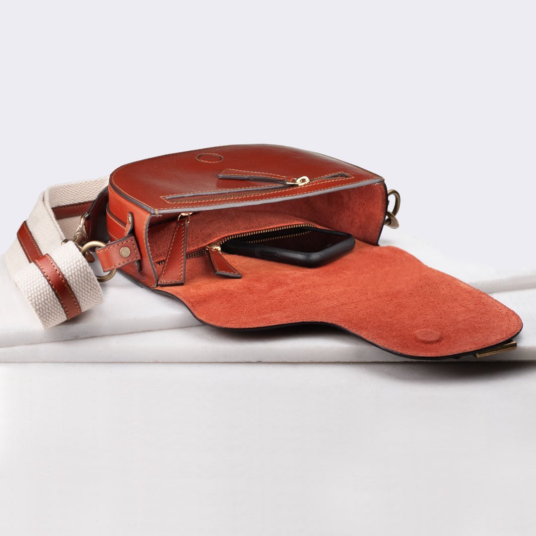 Signature Saddle Bag - Italian Cognac Leather