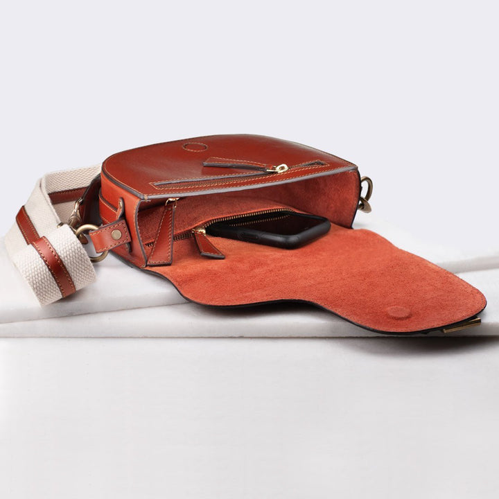 Signature Saddle Bag - Italian Cognac Leather
