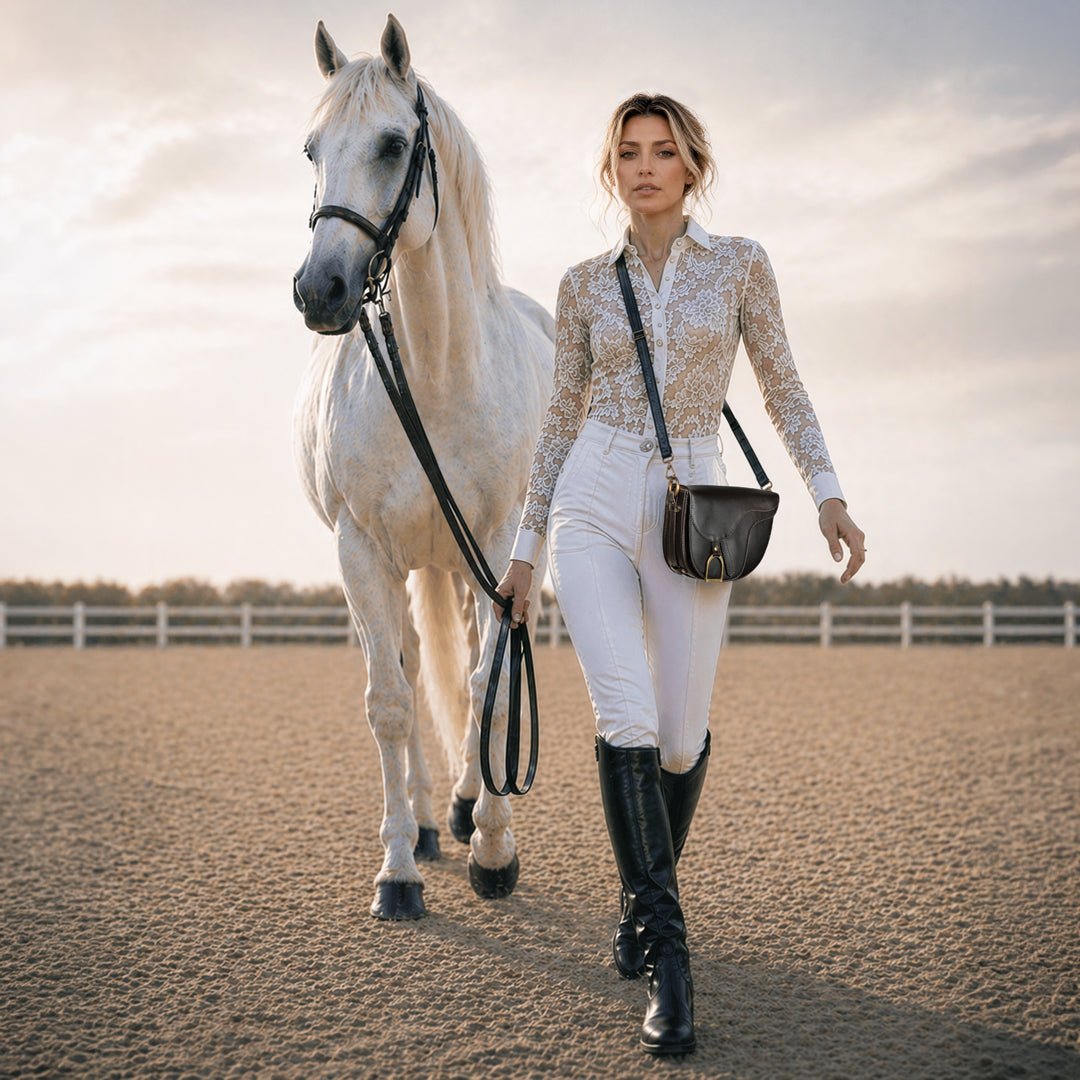 Signature Saddle Bag - Italian Black Leather