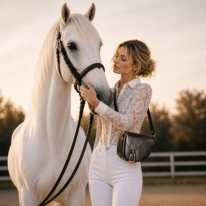 Signature Saddle Bag - Italian Black Leather
