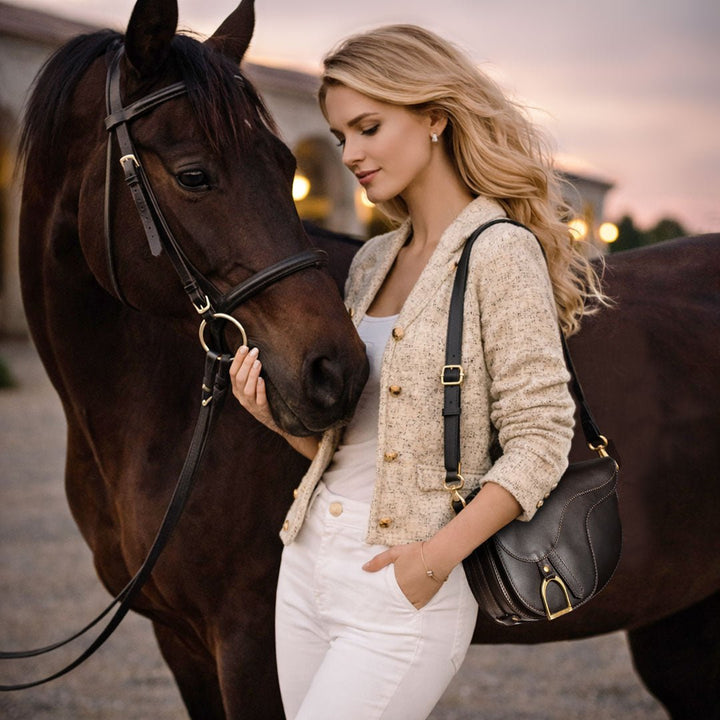 Signature Saddle Bag - Italian Black Leather