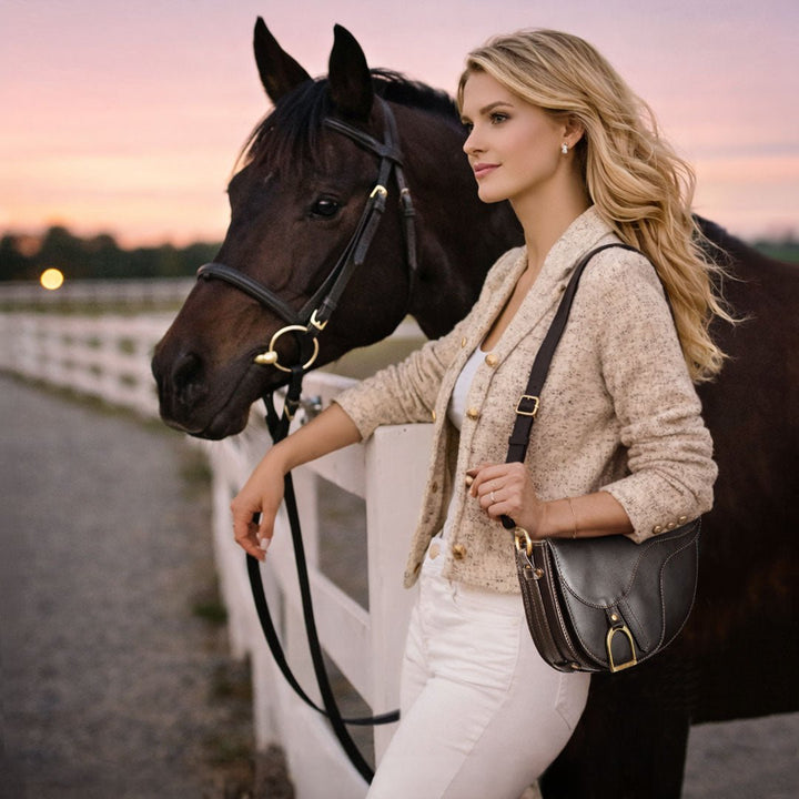 Signature Saddle Bag - Italian Black Leather
