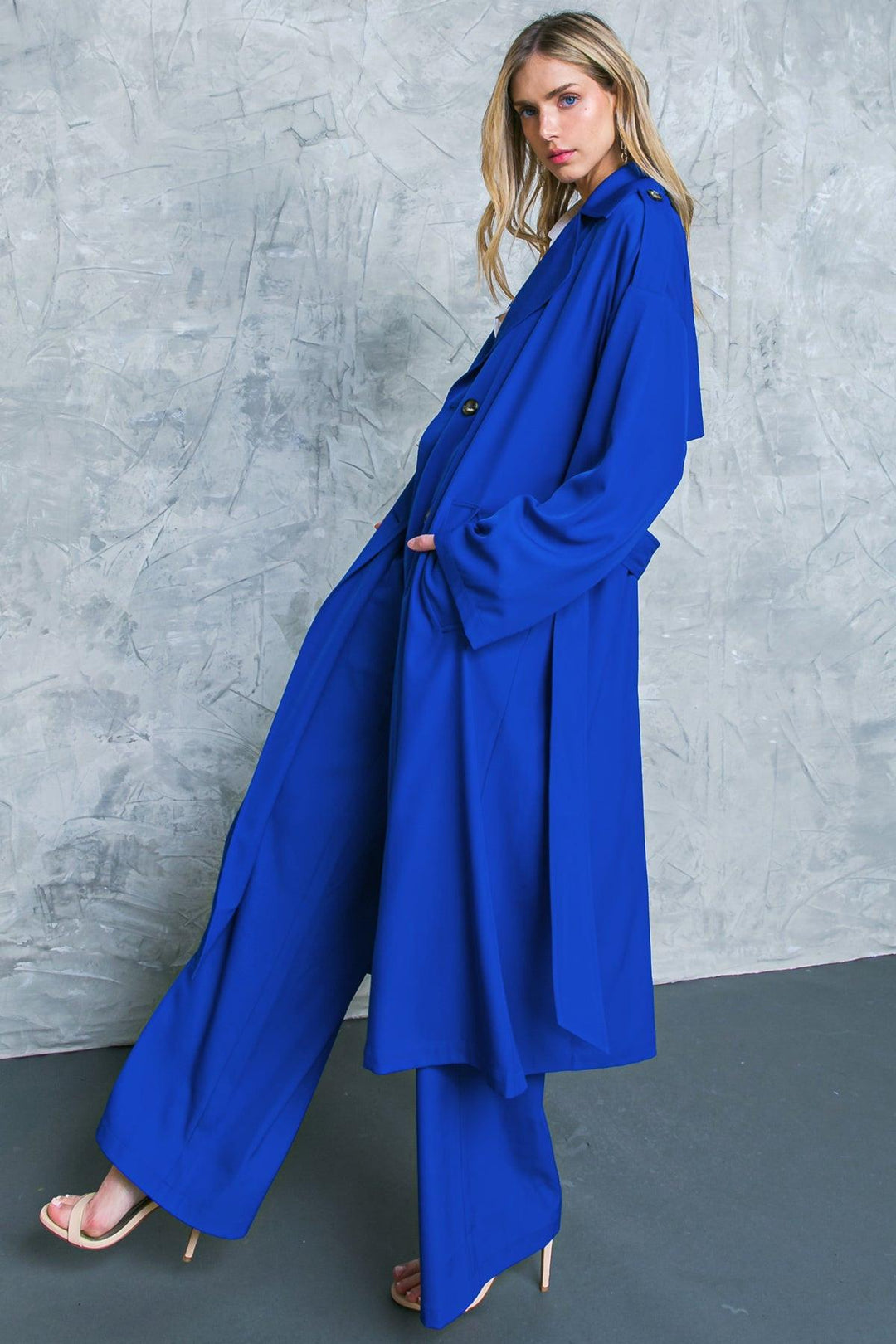 Boss Babe Woven Trench Coat from KADOU Boutique