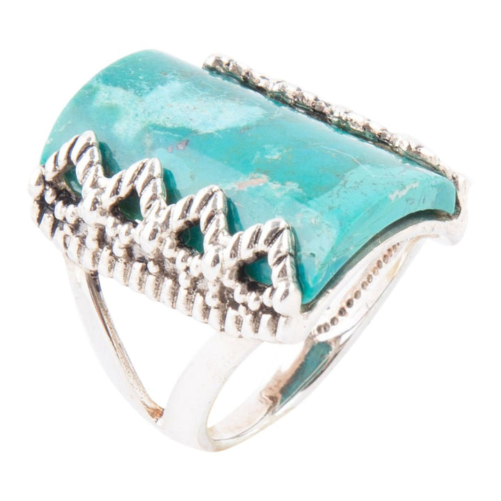 Slice Genuine turquoise Ring