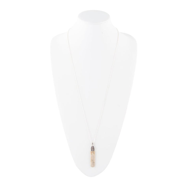 Straightaway African Opal Pendant Necklace