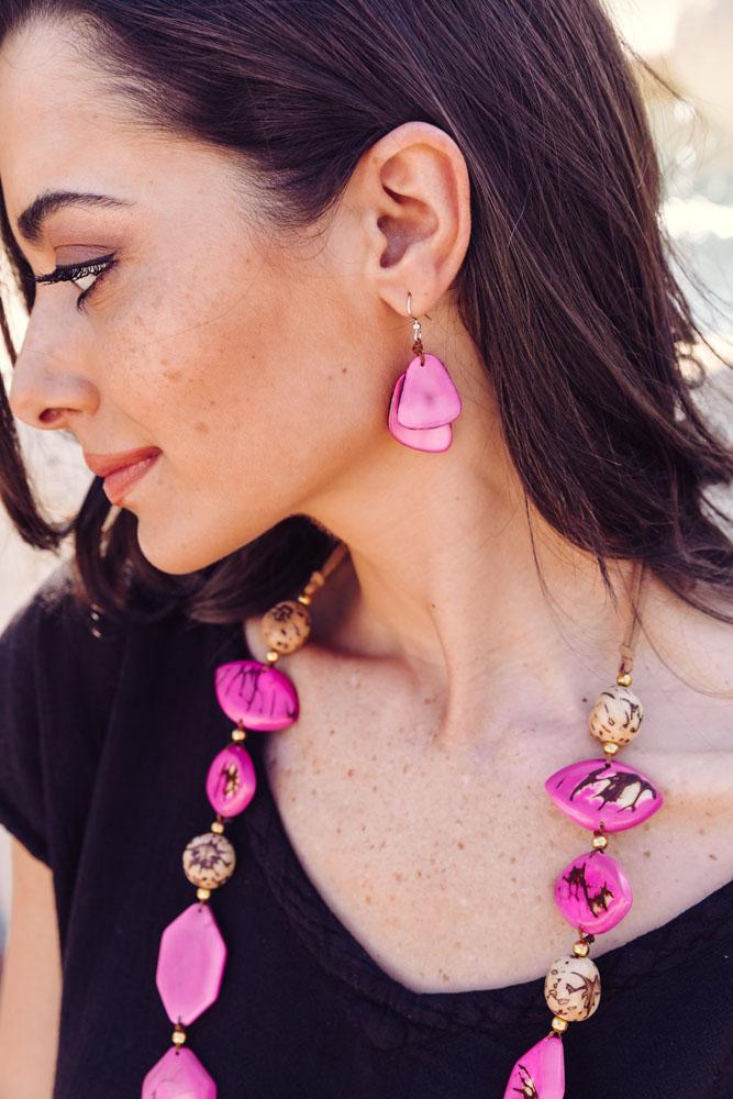 Fiesta Earrings - Fuchsia