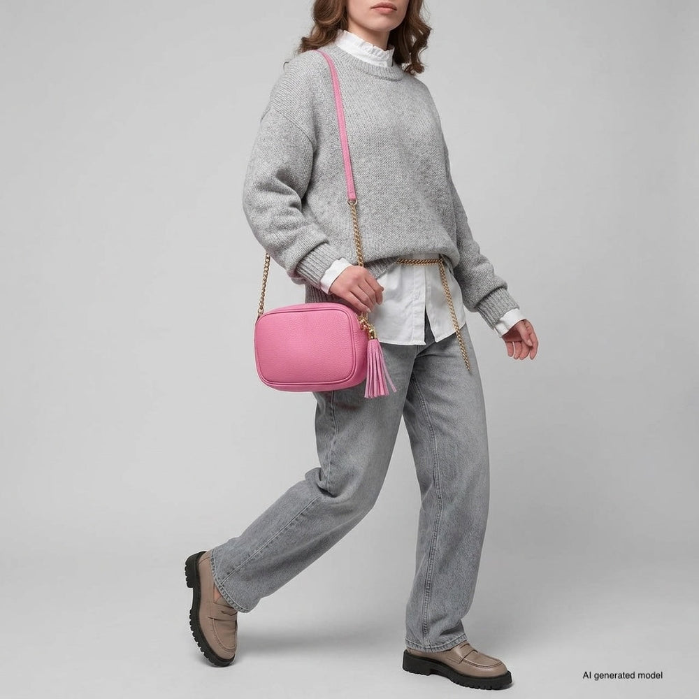 Italian Full-Grain Leather Crossbody Bag | Parma from KADOU Boutique