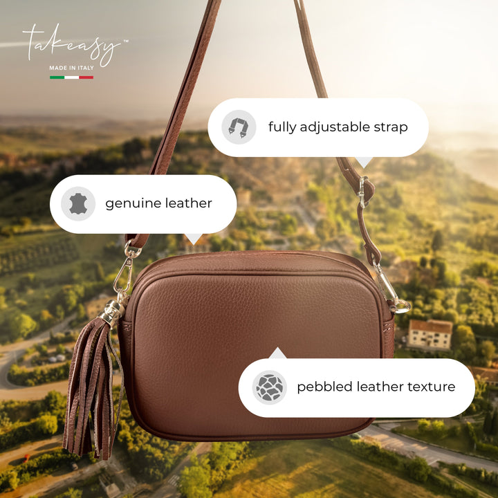 Italian Full-Grain Leather Crossbody Bag | Parma