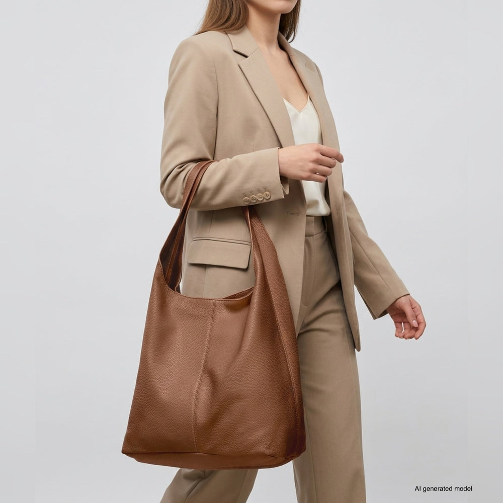 Italian Full-Grain Leather Hobo Bag | Siena from KADOU Boutique