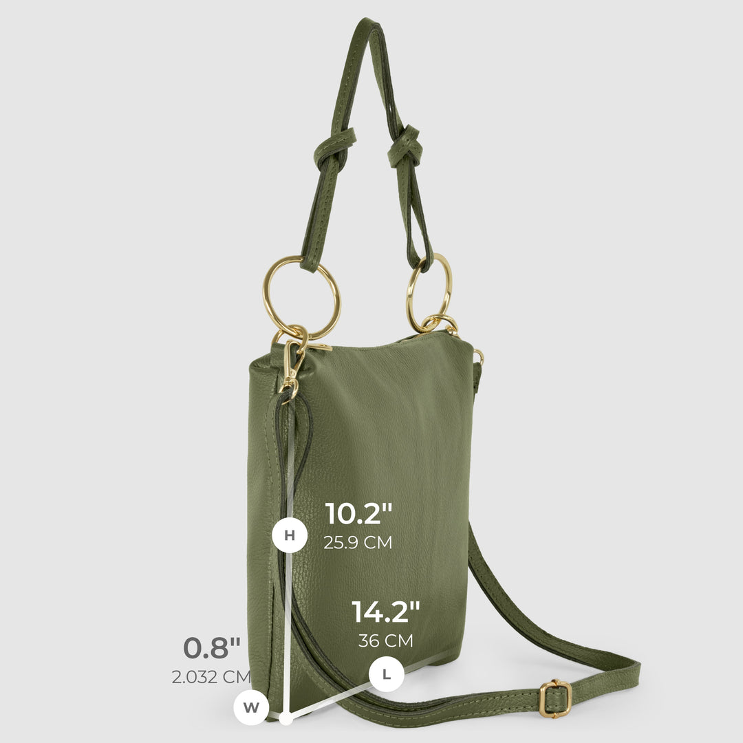Italian Full-Grain Leather Shoulder Bag | Livorno