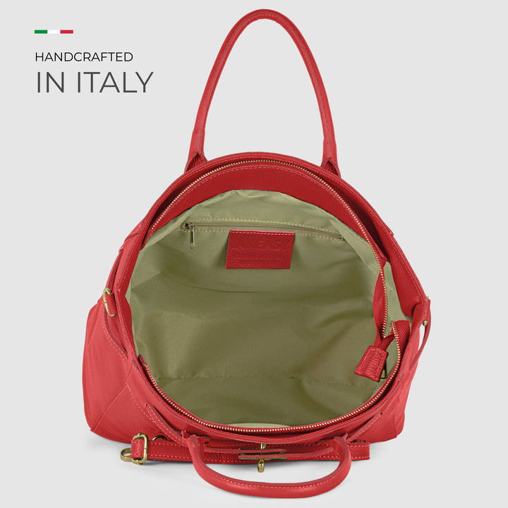 Italian Full-Grain Leather Top-Handle Bag | Cesena