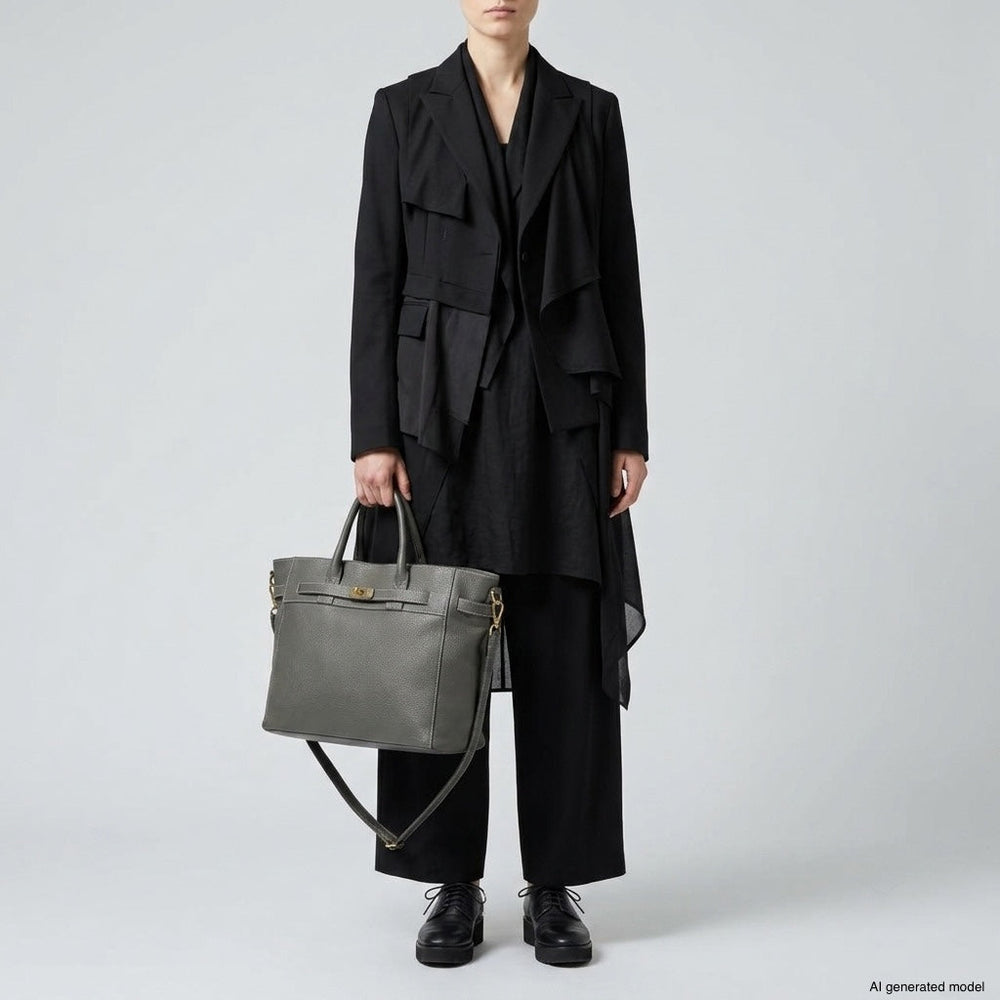 Italian Full-Grain Leather Top-Handle Bag | Cesena from KADOU Boutique