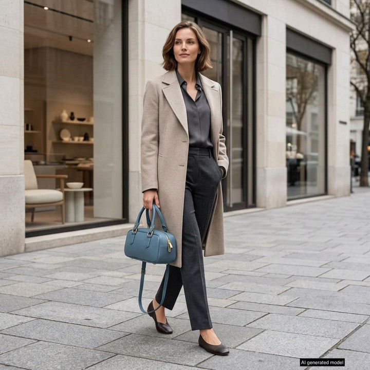 Italian Full-Grain Leather Top-Handle Bag | Venezia