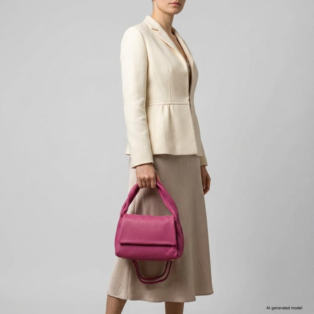 Italian Full-Grain Leather Top-Handle Bag | Perugia from KADOU Boutique