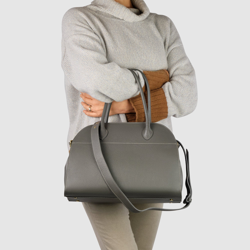 Italian Full-Grain Leather Top-Handle Bag | Asti from KADOU Boutique