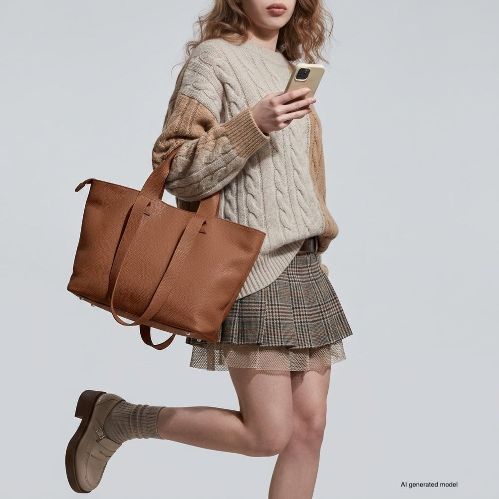 Italian Full-Grain Leather Tote Bag | Torino from KADOU Boutique