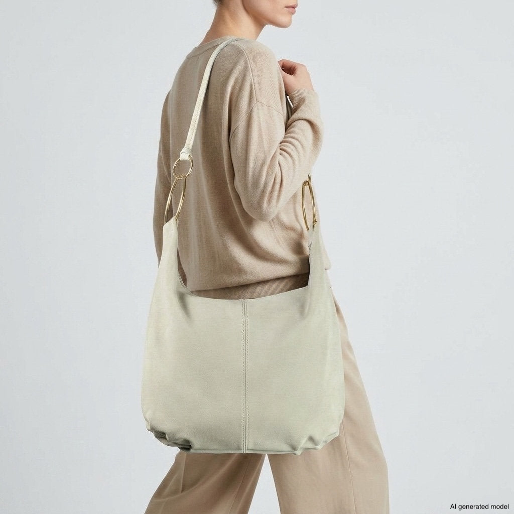 Italian Genuine Suede Hobo Bag | Belluno