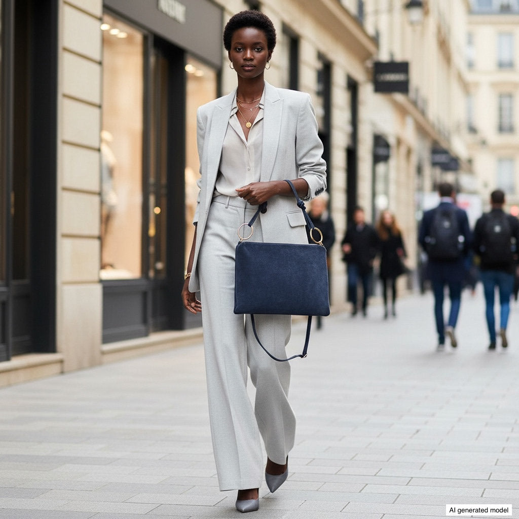 Italian Genuine Suede Shoulder Bag | Modena