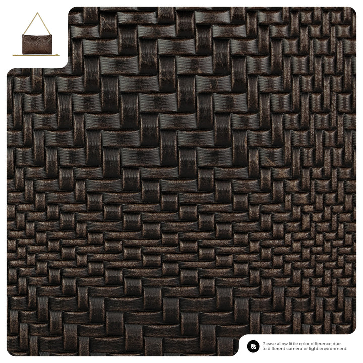 Italian Genuine Basketweave-Embossed Suede Crossbody Bag | Bergamo