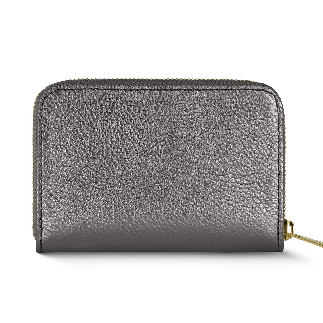 Italian Metallic Full-Grain Leather Wallet | Ancona