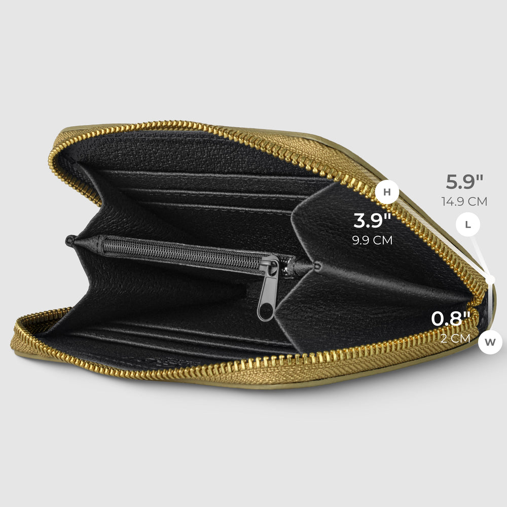 Italian Metallic Full-Grain Leather Wallet | Ancona from KADOU Boutique