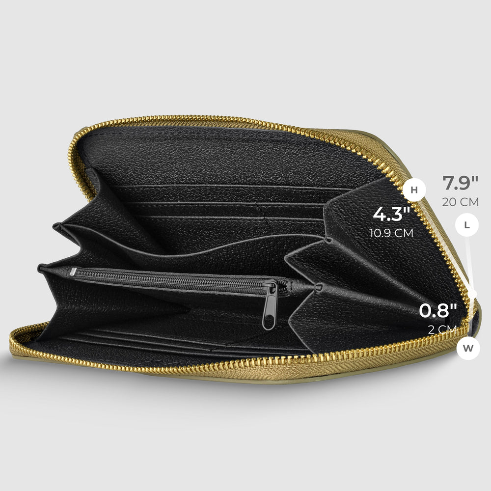 Italian Metallic Full-Grain Leather Wallet | Udine from KADOU Boutique