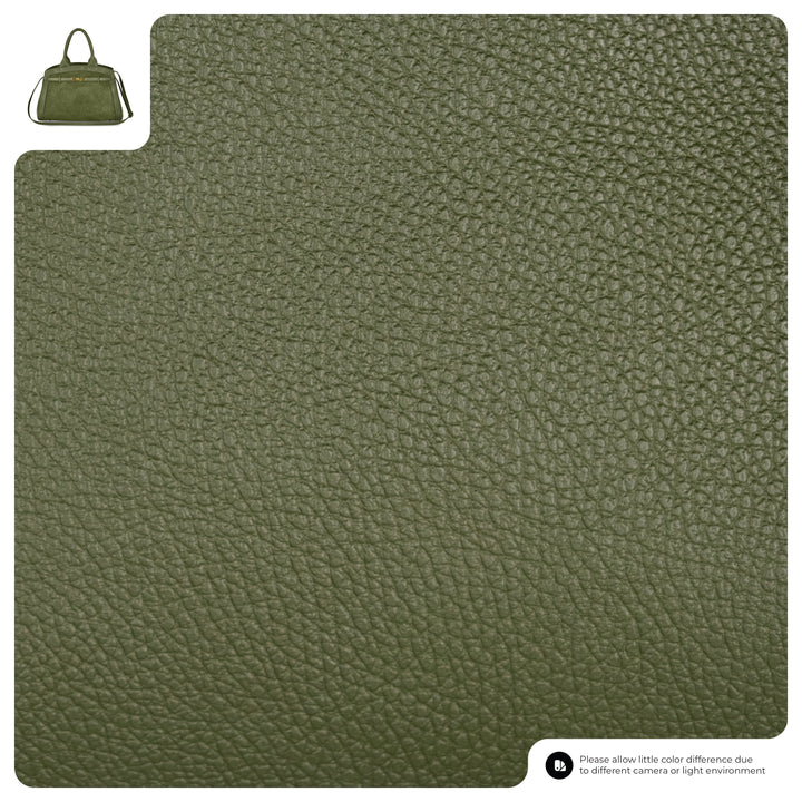 Italian Genuine Suede &amp; Full-Grain Leather Top-Handle Bag | Forlì