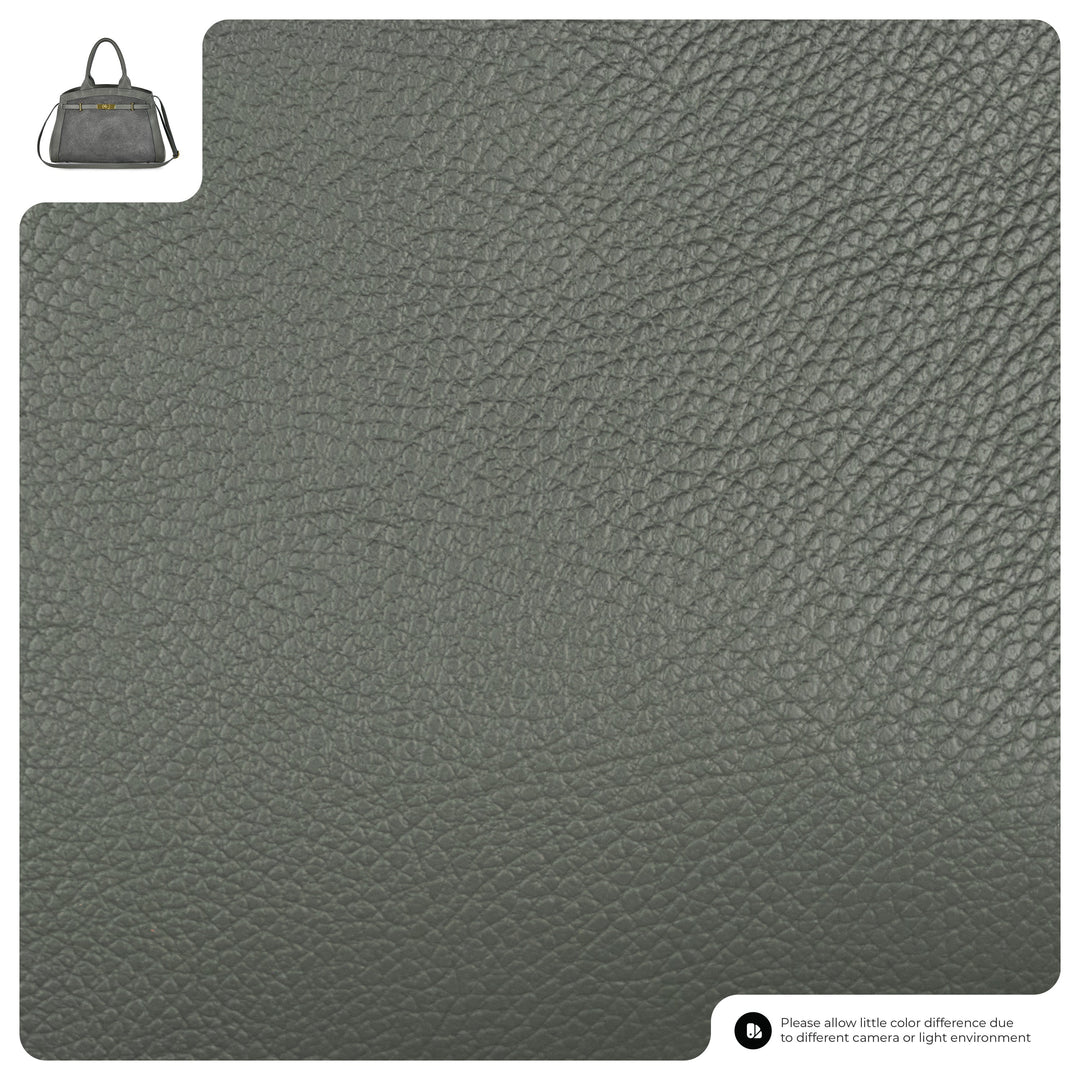 Italian Genuine Suede &amp; Full-Grain Leather Top-Handle Bag | Forlì
