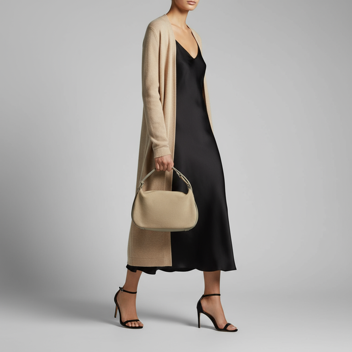 Italian Genuine Suede &amp; Full-Grain Leather Crossbody Bag | Cremona
