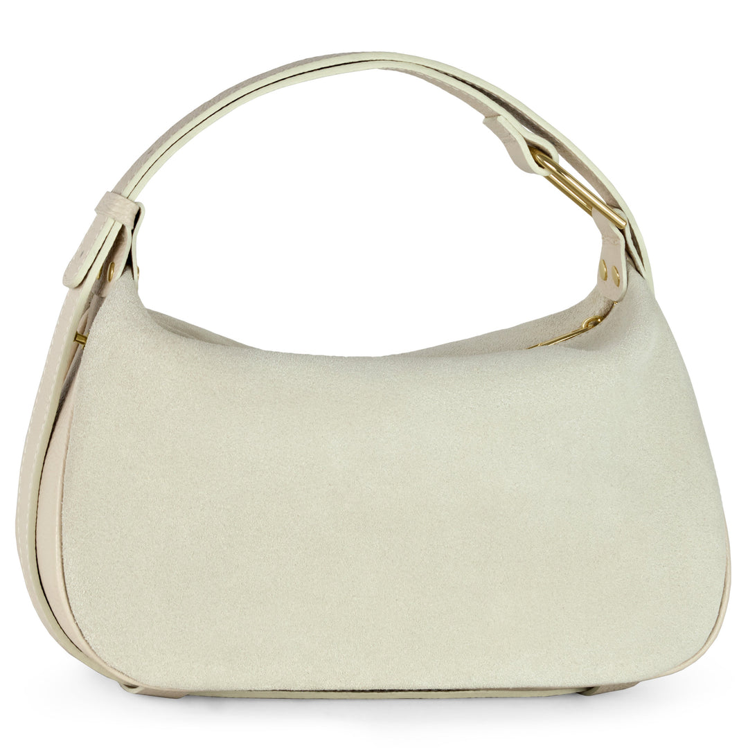 Italian Genuine Suede &amp; Full-Grain Leather Crossbody Bag | Cremona