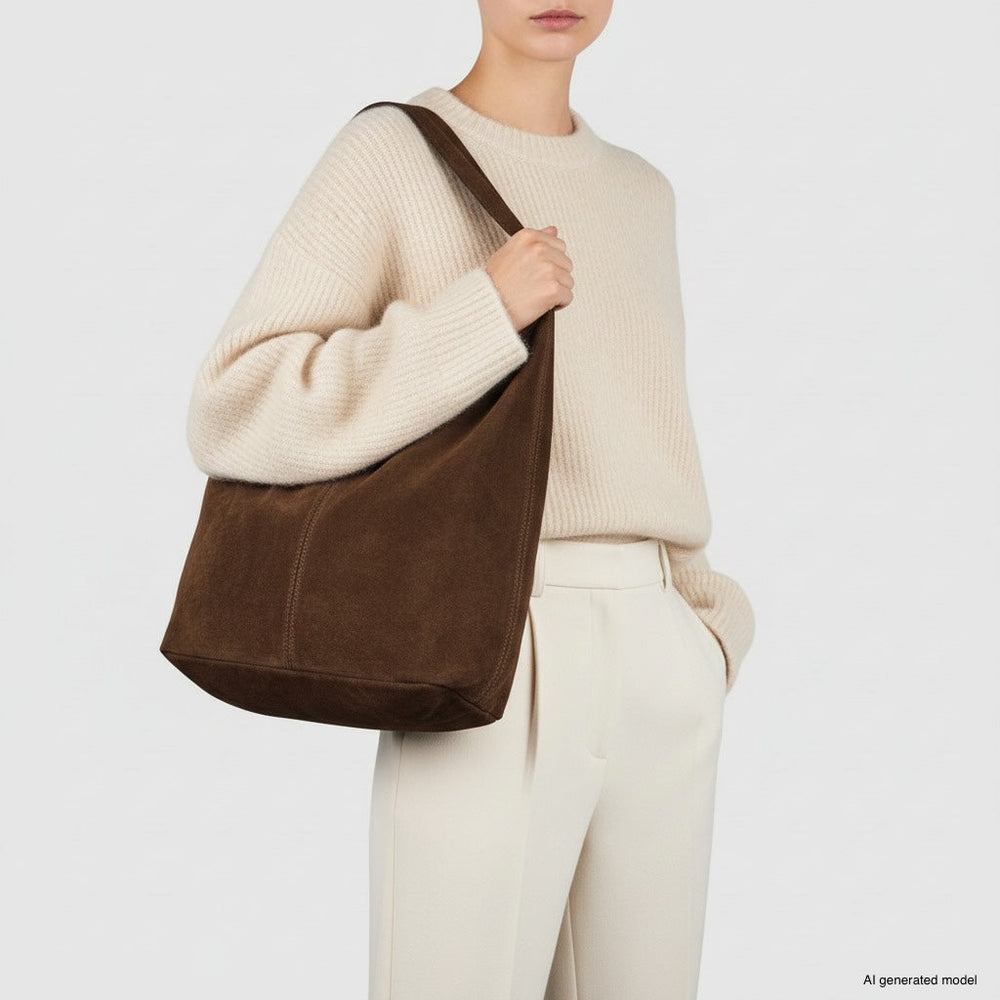 Italian Genuine Suede Hobo Bag | Palermo from KADOU Boutique
