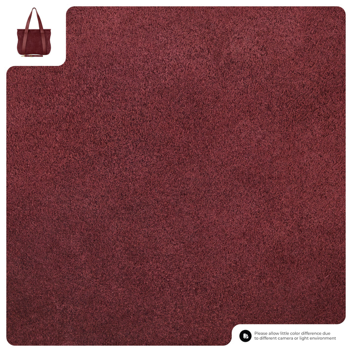 Italian Genuine Suede &amp; Full-Grain Leather Tote Bag | Varese