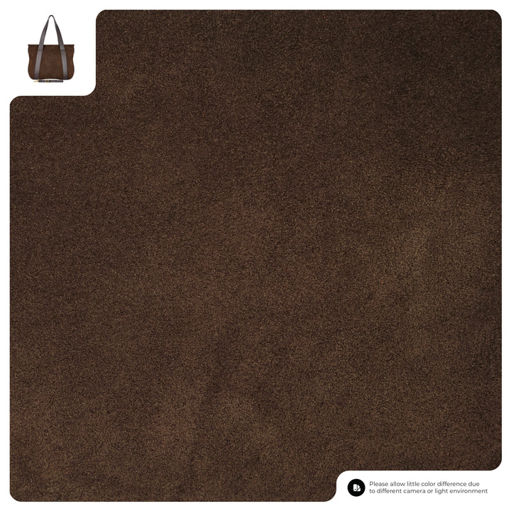 Italian Genuine Suede &amp; Full-Grain Leather Tote Bag | Varese