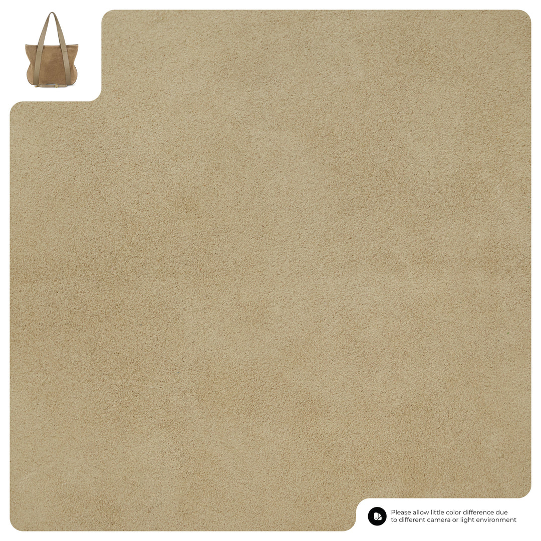 Italian Genuine Suede &amp; Full-Grain Leather Tote Bag | Varese