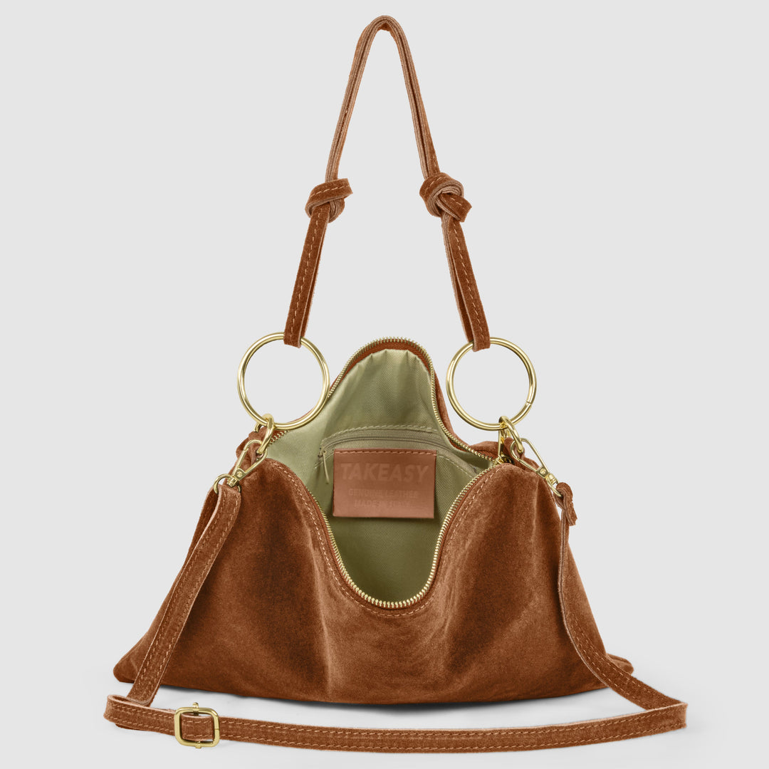 Italian Genuine Suede Shoulder Bag | Modena
