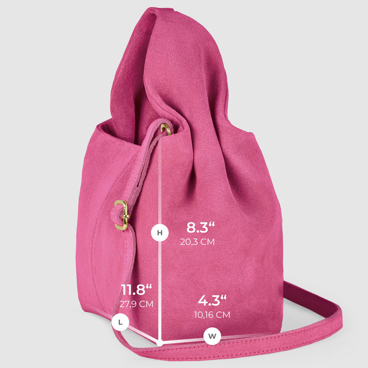 Italian Genuine Suede Shoulder Bag | Ferrara