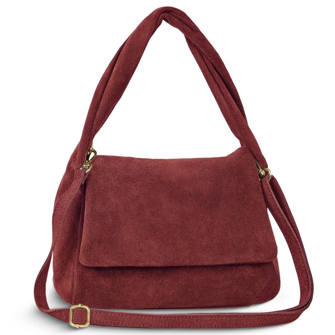 Italian Genuine Suede Top-Handle Bag | Ravenna
