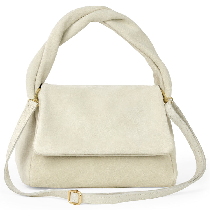 Italian Genuine Suede Top-Handle Bag | Ravenna