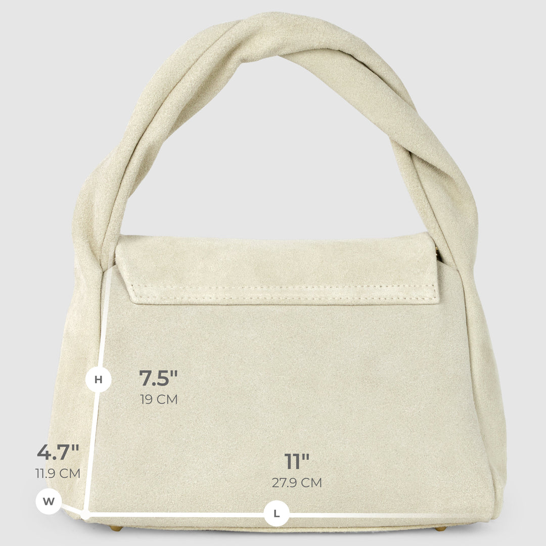 Italian Genuine Suede Top-Handle Bag | Ravenna