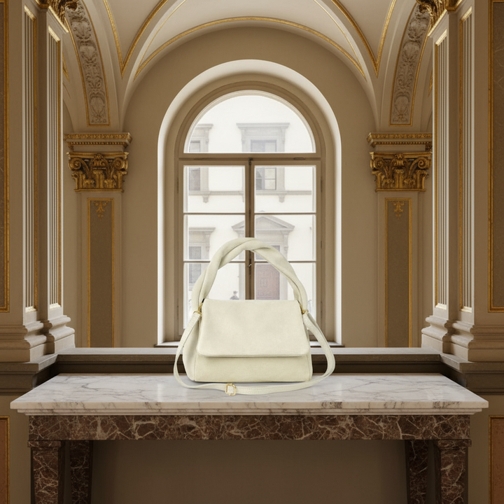 Italian Genuine Suede Top-Handle Bag | Ravenna