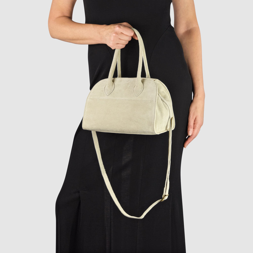 Italian Genuine Suede Top-Handle Bag | Novara from KADOU Boutique